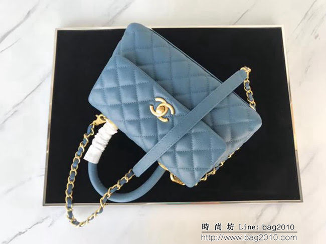 香奈兒CHANEL小號Chanel Coco handle全新頂級翻蓋單肩鏈條手柄包DSC1214